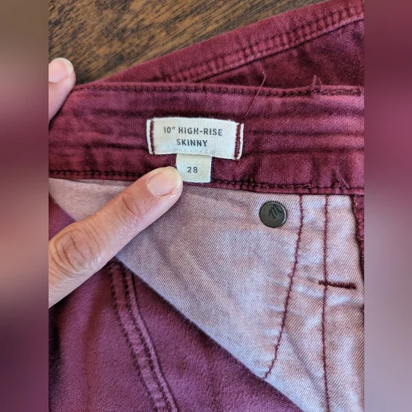 Madewell 10" High-Rise Skinny Jeans: Stretch Velvet Edition - Picture 8 of 10